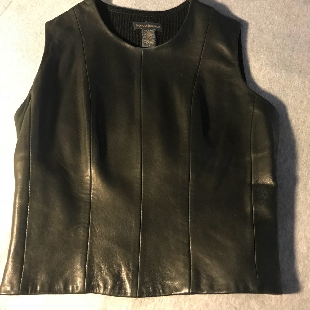 Fitted Banana Republic Leather Vest